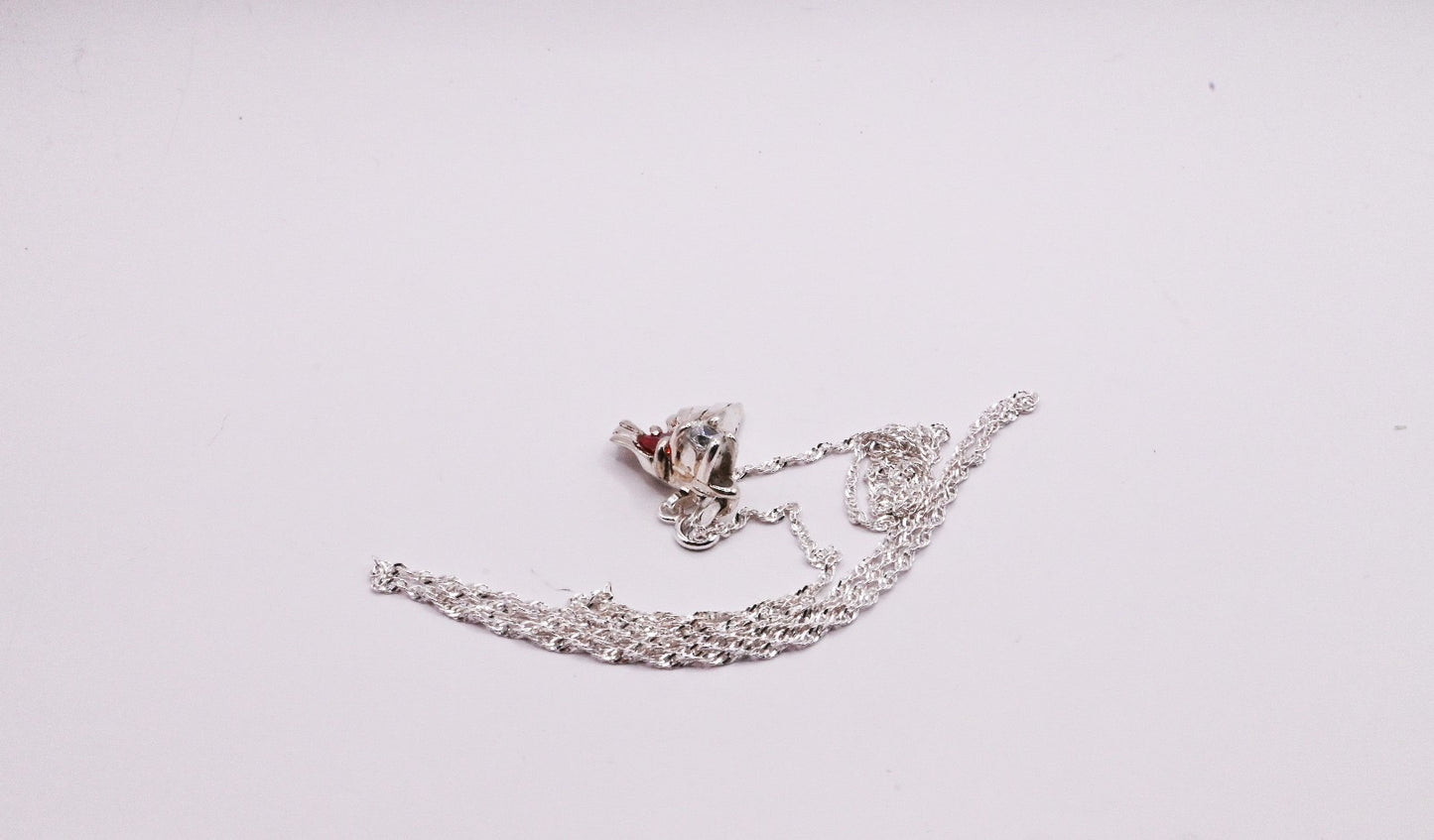 Guardian Angel Wings Sterling Silver Necklace – Heart Gemstone