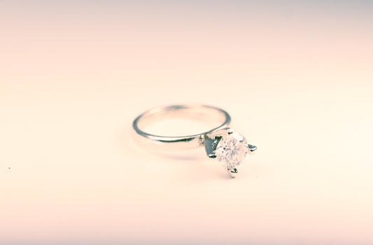 Eternal Grace Diamond Ring – White Gold Minimalist Solitaire